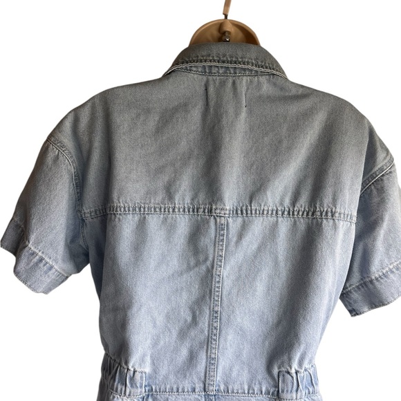 FREE PEOPLE x We The Free Marci Denim Jumpsuit in Clear Skies, Size Medium - Picture 8 of 11